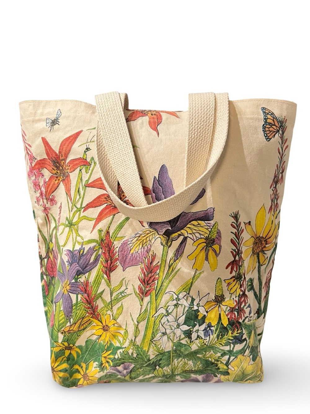 Vintage Floral Cotton Canvas Tote made by Harlequin - Garden Art by Joyce Reed
